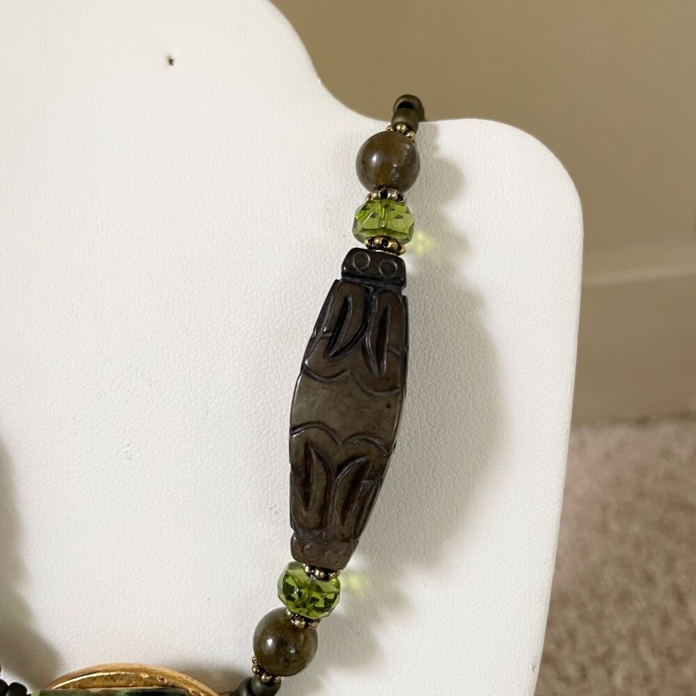 Wearable Art! Handmade Original Carol Kent Necklace and Earrings Set - Picture 11 of 15